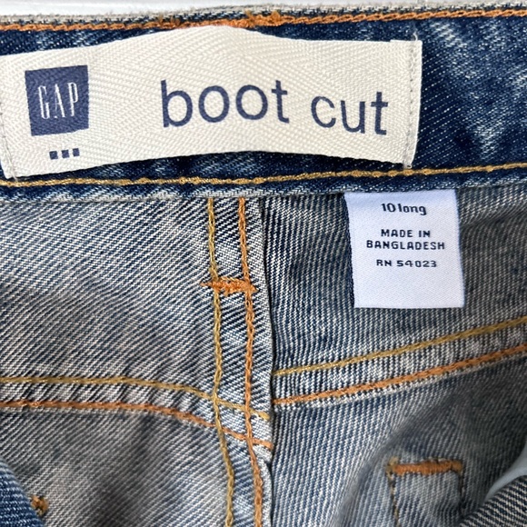 Gap distressed bootcut jeans size 10 long - Picture 2 of 9